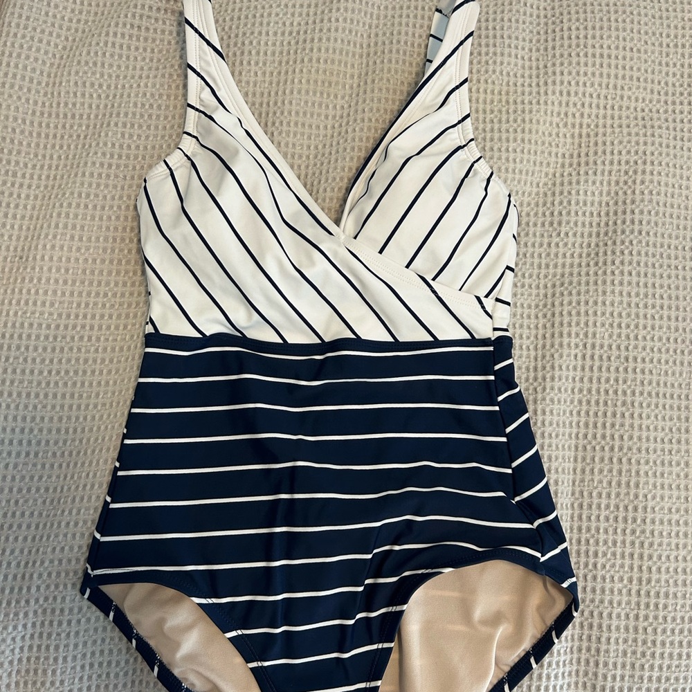 Striped One-Piece Swimsuit